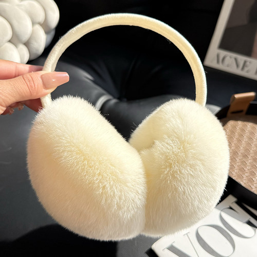 加厚保暖耳罩獭兔毛皮草耳暖耳捂