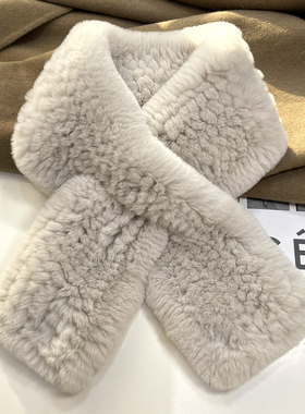 加厚真獭兔毛围脖裘瑞兴