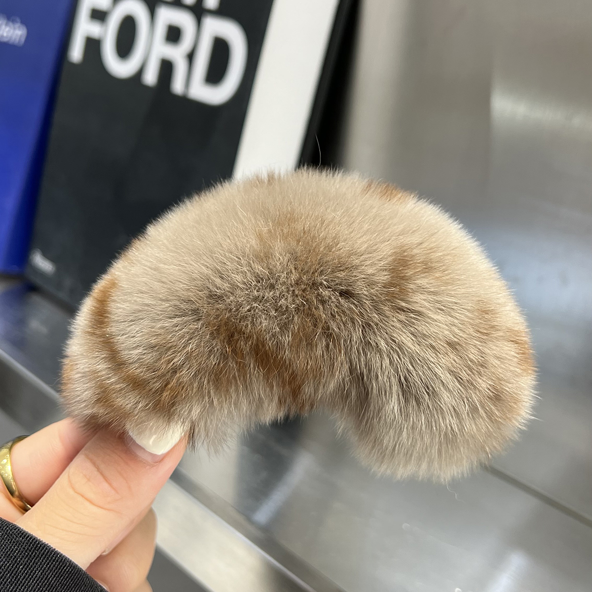 CC家发夹獭兔毛气质简约发饰