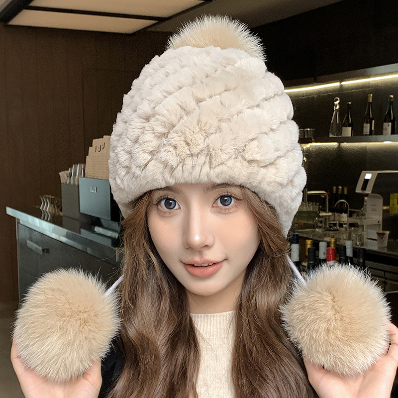 秋冬氛围感护耳帽出行甜美可爱女