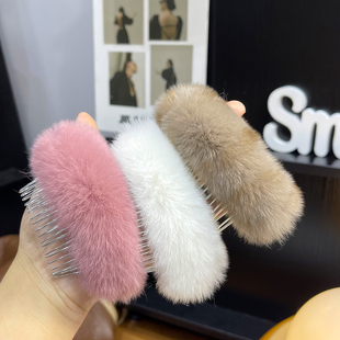 发夹女碎发神器獭兔毛刘海发梳插梳发箍发卡韩国夹头发夹子头饰品