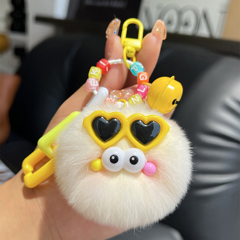 高级感小煤球公仔钥匙扣包挂件