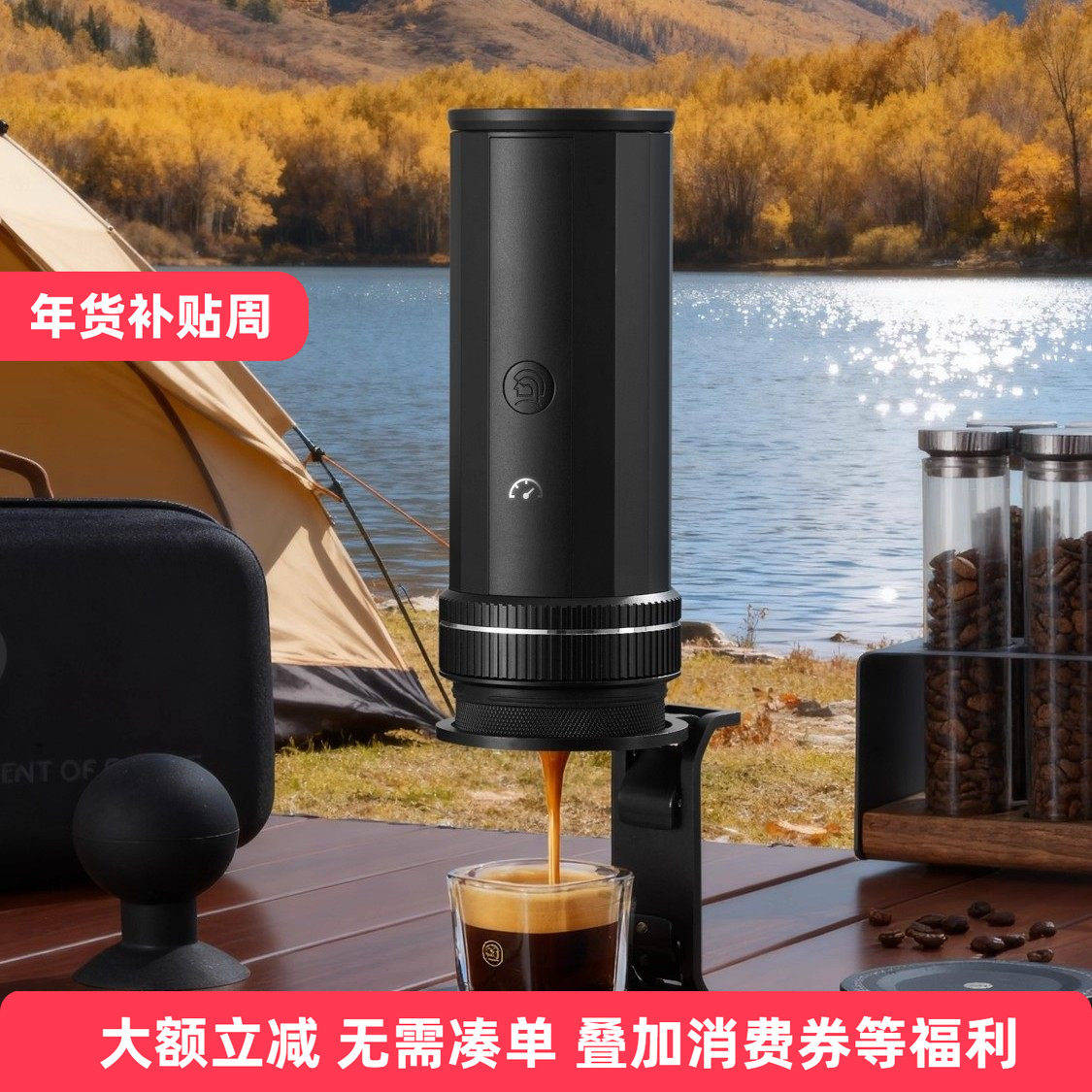 Hero新款意萃专业版便携式咖啡机58mm意式家用萃取浓缩咖啡机器