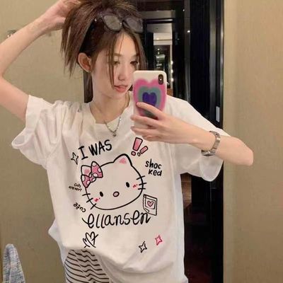 可爱印花hellokitty纯棉上衣潮