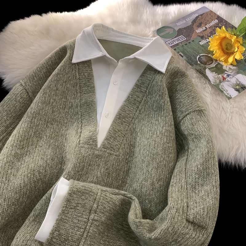 拼接休闲百搭2-300斤显瘦卫衣潮