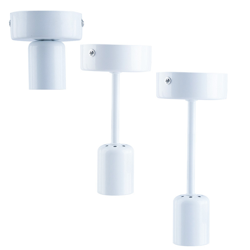 白色E27转E27螺口陶瓷浴霸风扇灯灯头灯口灯座灯饰灯具配件