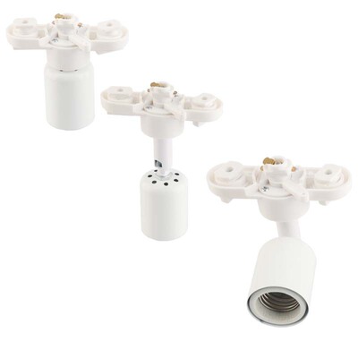 3线轨道灯头灯口陶瓷万向