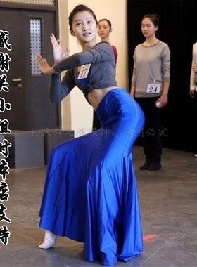 新款傣族练功舞蹈演出服孔雀舞蹈演出服鱼尾裙云南傣族练习舞裙