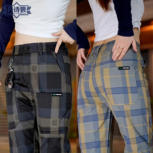 格子裤子男休闲裤2026新款男士直筒春款方格纹男裤春夏款长裤