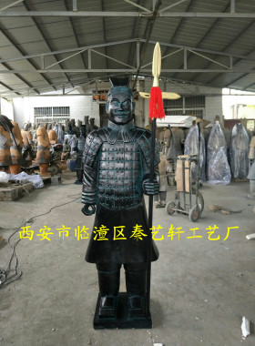 兵马俑工厂自营180cm送金属兵器多颜色家居酒店园林装饰出口礼品