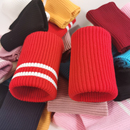 口加长服装 口羽绒服儿童袖 辅料布料 加厚针织罗纹松紧螺纹裤 一对装