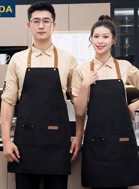 围裙定制logo印字订做专用餐饮背带网红款超市家用厨房工作服围腰