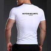 潮款 2026健身服男紧身衣高弹速干吸汗透气户外运动教练服定做字母