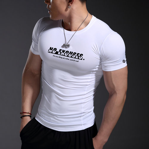2026夏季新款健身服男紧身衣高弹速干吸汗透气户外运动教练服定做