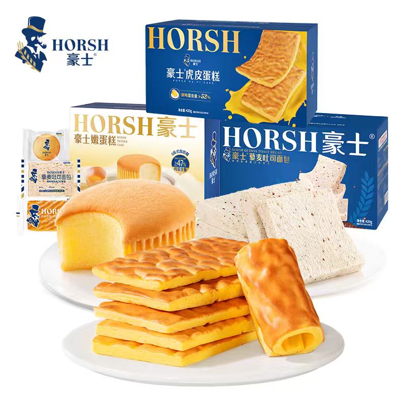 【king哥直播间】豪士藜麦吐司面包虎皮蛋糕蛋皮吐司食品早餐零食