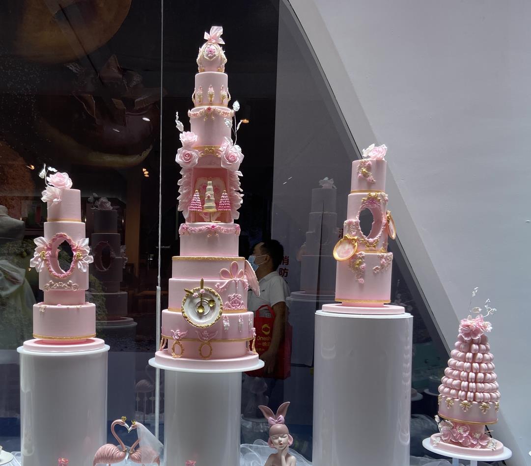 婚礼结婚订婚拍照婚庆道具甜品台仿真蛋糕模型定制蛋糕店橱窗模具