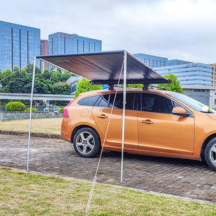纽曼SUV车边侧边帐篷汽车户外防雨防晒遮阳棚篷车用黑胶天幕铝壳