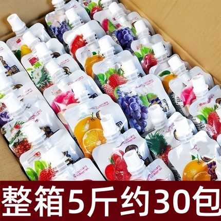 吸吸果冻多口味混合装袋装水果零食清爽解馋水果味可吸果冻