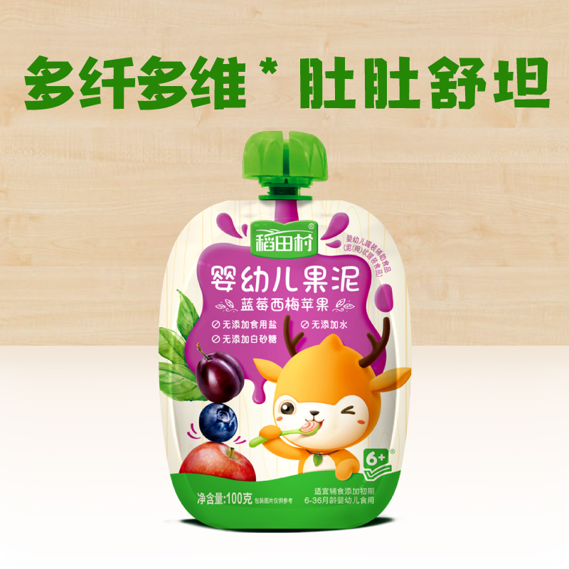 【顺手买1件】稻田村婴幼儿果泥100g/袋在类目 奶粉/辅食/营养品/零食, 婴幼儿辅食, 果/菜/肉/混合泥中 - 来自Buy2taobao.com提供专业的淘宝代购服务
