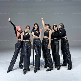 ive i am韩国女团同款爵士舞蹈jazz表演出打歌服套装舞台露脐kpop