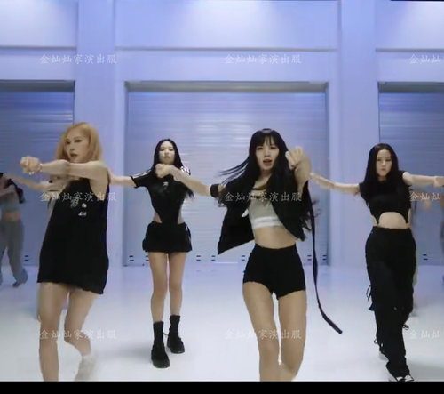 金灿灿2022弹力棉黑色跳舞练习
