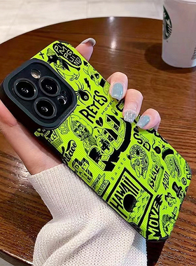 高级感简约日韩欧美绿色iphone17promax适用于苹果手机壳iPhone16pro/15小众壳创意14pro新款ins潮牌IPhone壳