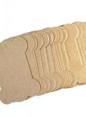 牛皮纸绕线板牛皮纸吊牌 DIY饰品辅材料通用空白小标签礼品卡片