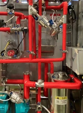 山东新华药厂清洁区蒸汽管道隔热防烫灭菌器设备保温棉自粘保温套