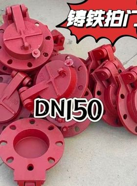 铸铁拍门DN100 150 200 鱼塘水库污水厂加高防倒灌拍门内带密封圈