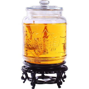 彪王泡酒玻璃瓶带龙头10斤40斤密封专用酿酒罐药酒瓶坛子家用加厚