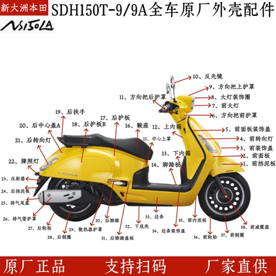 新大洲本田NS150LA原厂全车外壳