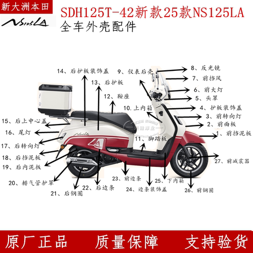 25款新大洲本田NS125LA全车外壳