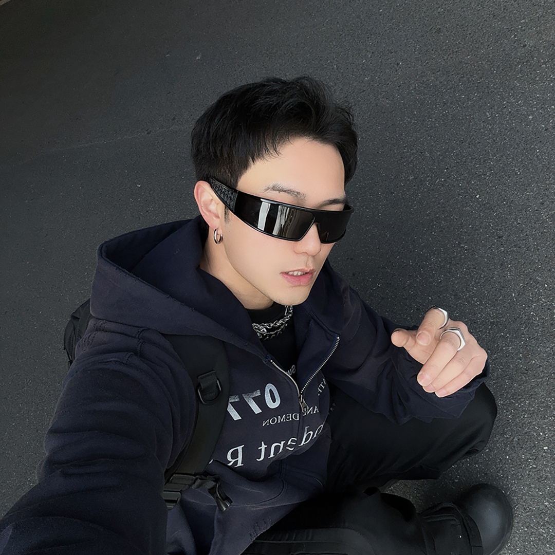 未来感发箍男太阳镜新浪潮连体90年代时髦墨镜女2025新款高级Y2K