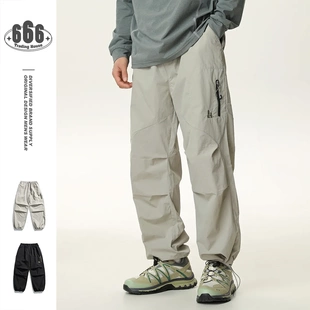 Orderliness山系户外潮牌立体剪裁伞兵裤子休闲宽松工装裤男P998