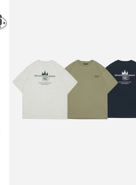 ANNONES户外山系复古T恤男女同款半袖体恤宽松高级感短袖上衣AT59