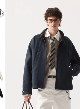 ANSWER ME潮牌立体剪裁哈灵顿立领夹克男休闲春秋款上衣外套W468