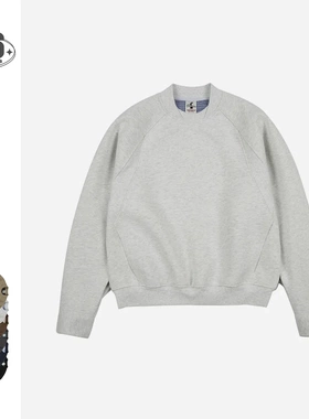 WHSDDY3春季简约设计感学院风宽松套头男圆领卫衣百搭外套WY1032