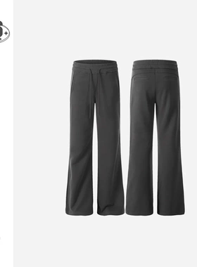 STIWAUP设计感灰色喇叭裤春秋新款休闲微喇长裤子运动裤卫裤K786