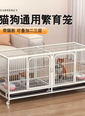 狗笼子双层养殖笼中型小型犬宠物店寄养三层繁育猫笼子别墅鸽子笼