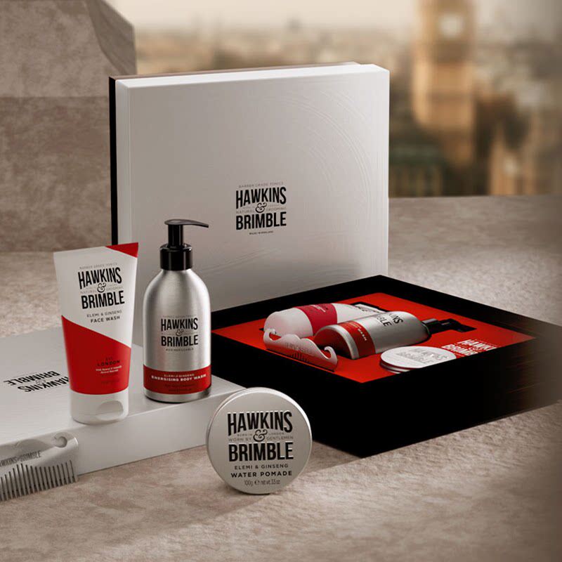 英国hawkinsbrimble礼盒发油洁面乳沐浴露套装男士小众生日礼物