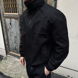 美式游骑兵夹克春秋季工装百搭外套隐藏帽纯色设计感户外运动上衣