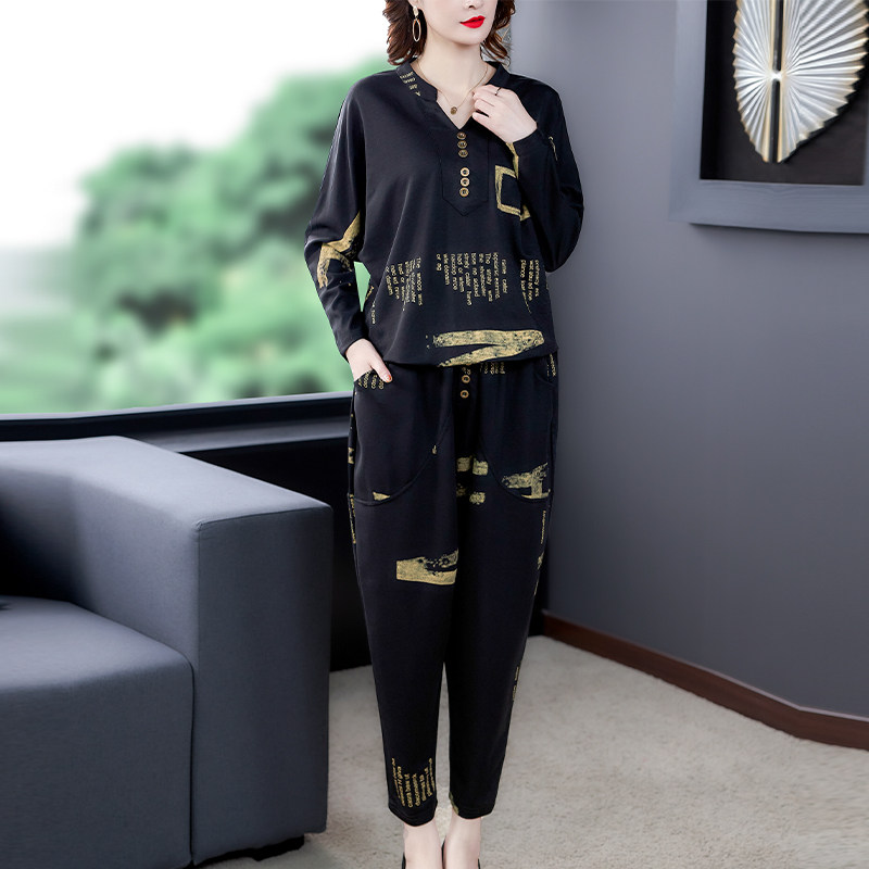 여성을 위한 여름 실크 수트 직업적인 부자 아내를 위한 면과 린넨 투피스 수트 서양식 스타일 캐주얼하고 패셔너블한 여름 드레스