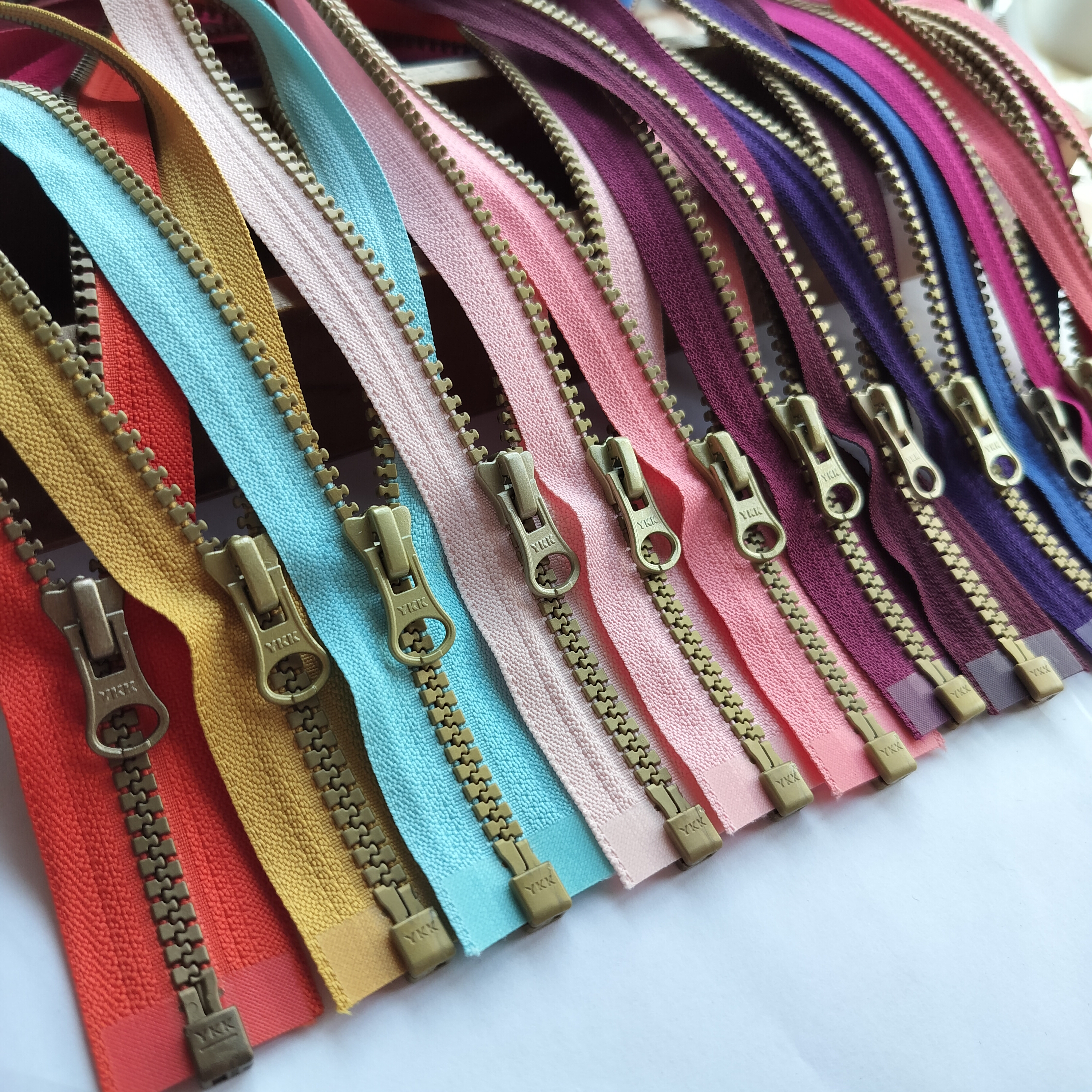 YKK5号树脂拉链 76cm撞色牙 外套棉服手工diy包包拉锁满29包邮