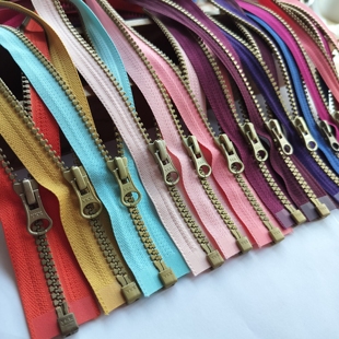 包邮 外套棉服手工diy包包拉锁满29 76cm撞色牙 YKK5号树脂拉链