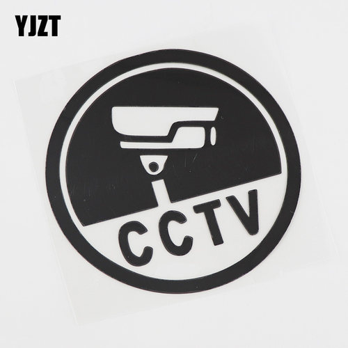 YJZT 警示汽车贴纸 CCTV监控个性创意车贴 HY3219