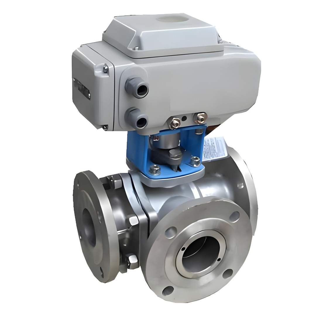 Q945F电动三通T形球阀 零泄露 金属软密封球阀