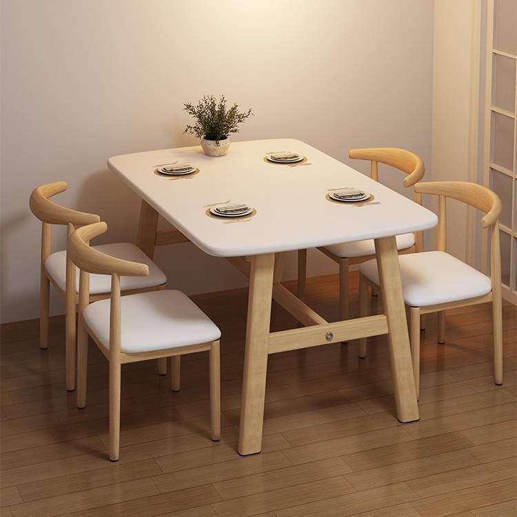 餐桌家用小户型轻奢现代简约长方形餐饮商用桌椅吃饭桌子出租房