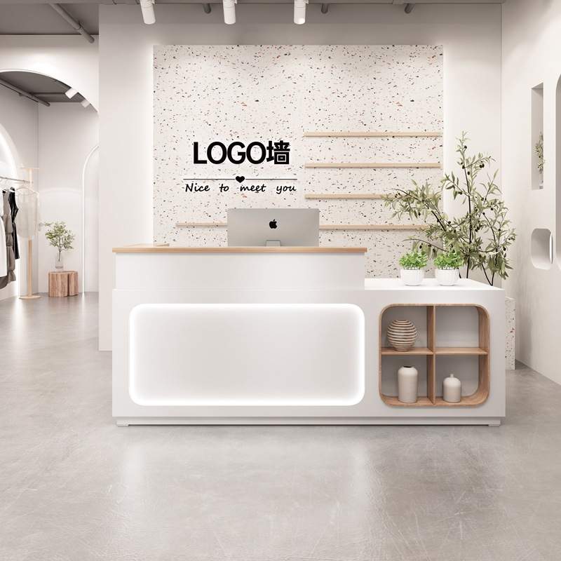 店铺收银吧台服装美容接待小型药店前台美容院Ll收银台美发美发店