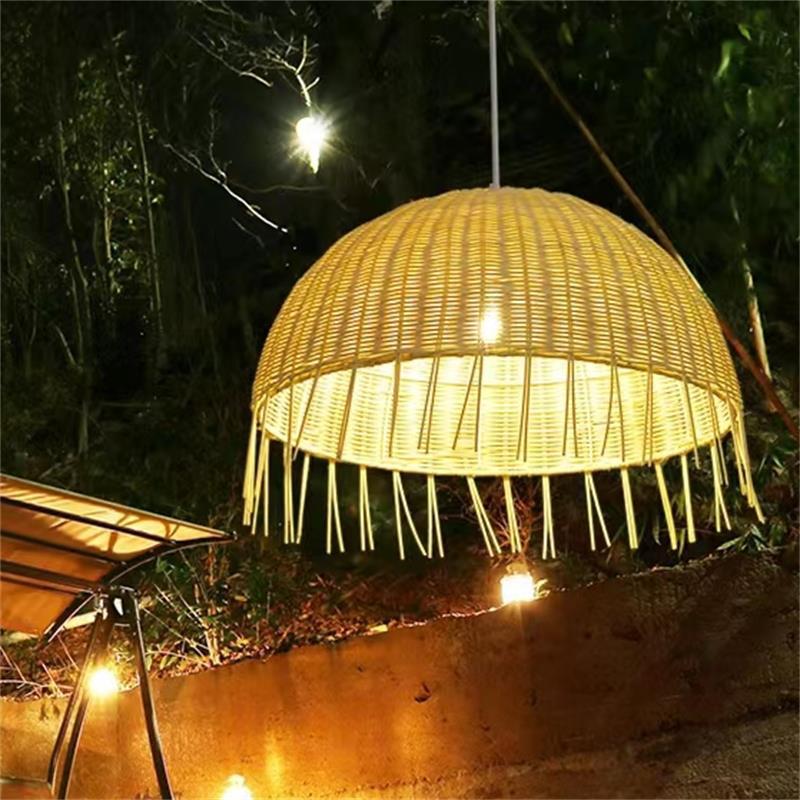 藤编藤艺吊灯日式茶室民宿餐厅田园大厅大堂禅意吧台手工日式灯具