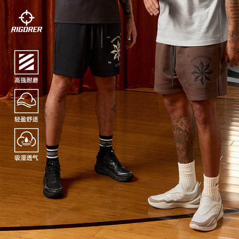 准者宽松四分裤2025年夏季新款男士爆款透气短裤时尚复古运动短裤